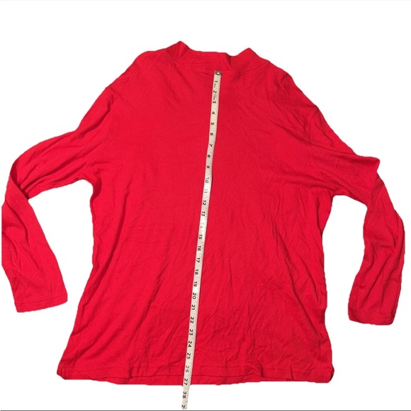 Vintage Basic Editions Turtleneck Women's Red Snowman XL Holiday Shirt - Picture 4 of 5